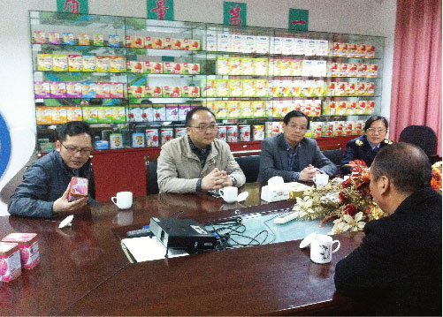 上海食品藥品監督局松江分局領導視察方廣上海生產中心工作